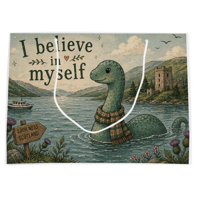 Jag tror på mig själv fantasifull Loch Ness Monste (Framsidan)