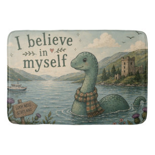 Jag tror på mig själv fantasifull Loch Ness Monste Badrumsmatta