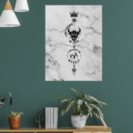 Jag tror på mig själv Klassisk marmorhandlaresymbo Poster