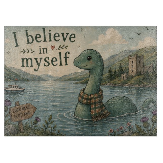 Jag tror på mig själv nyckfull Loch Ness Monster (Framsidan)