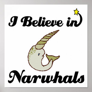 Jag tror på narwhals poster