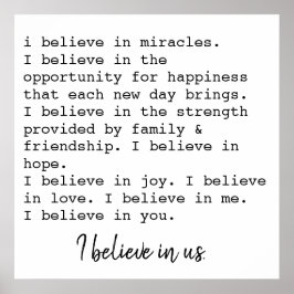 Jag tror på oss poster