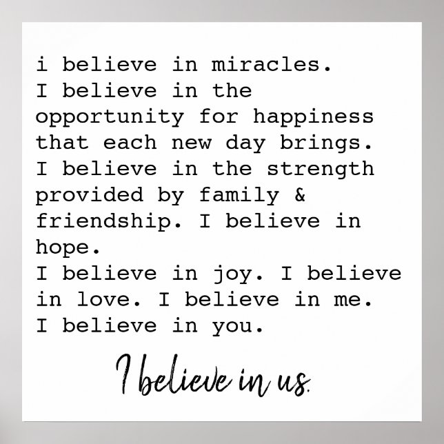 Jag tror på oss poster (Framsidan)