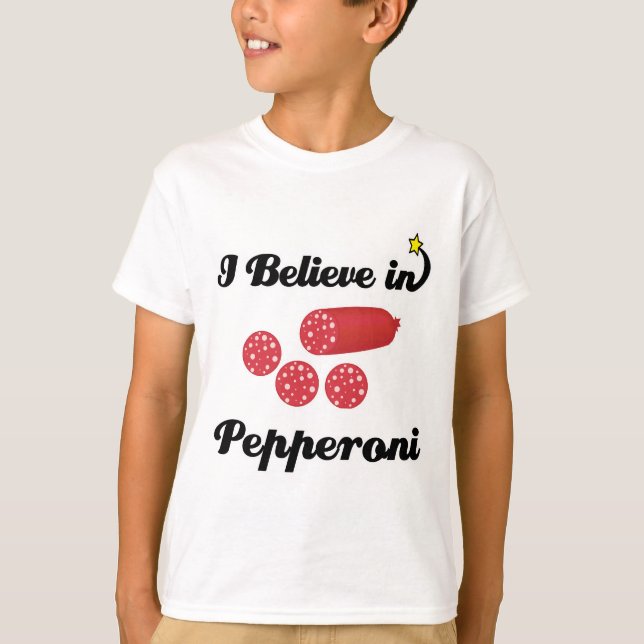 jag tror på pepperoni tee (Framsida)