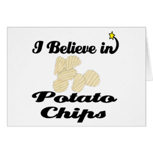 Jag tror på potatis chip hälsningskort
