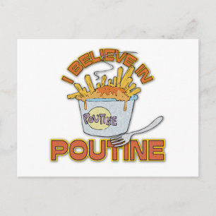 Jag tror på Poutine Vykort