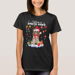 Jag tror på Santa Tass Cavalier Kung Charles Span T Shirt