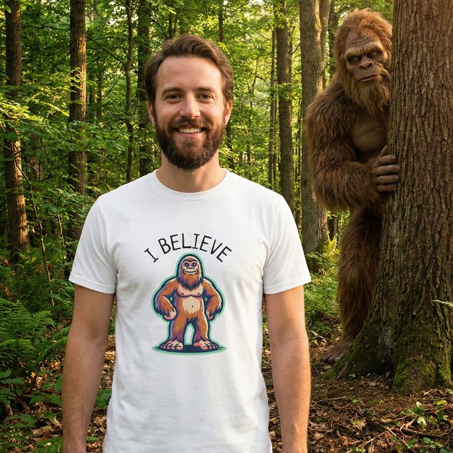 Jag tror på Sasquatch Bigfoot T Shirt (Skapare uppladdad)