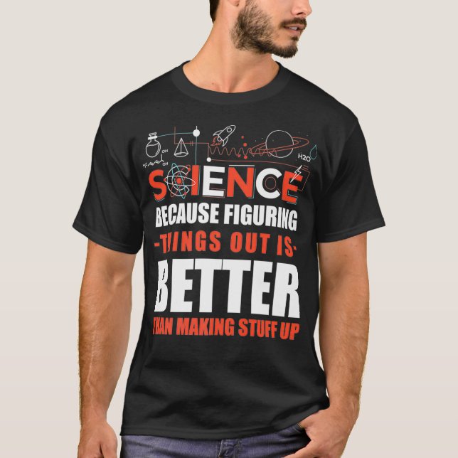 Jag tror på Science Joke Premium  T Shirt (Framsida)
