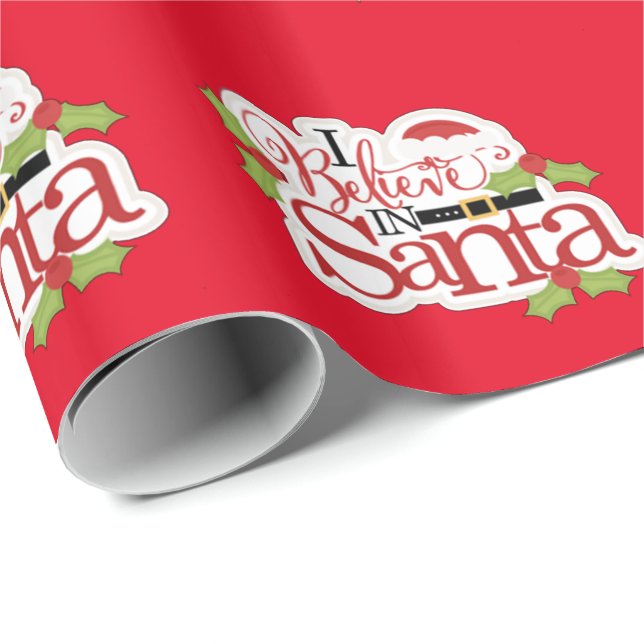 Jag tror på tomte presentpapper (Rullad Hörn)