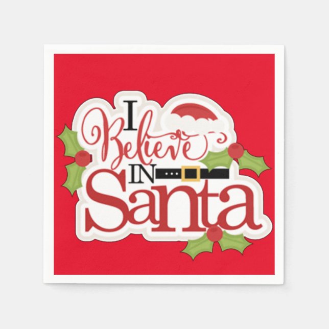 Jag tror på tomten pappersservett (Framsidan)