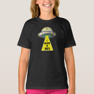 Jag tror på UFO:s Alien Spaceship T-Shirt