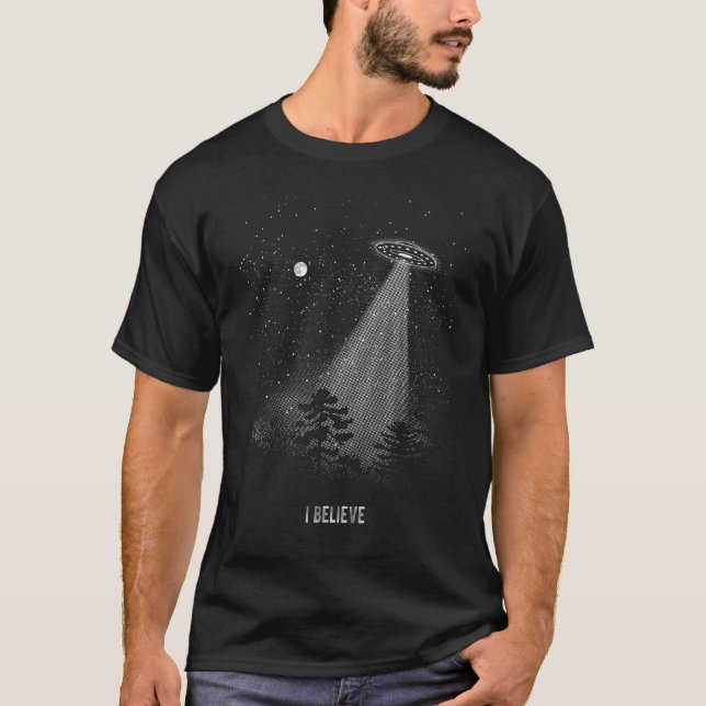 Jag tror på UFO:s T Shirt (Framsida)