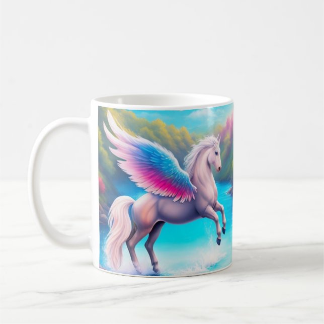 Jag tror på underbara (Pegasus) Kaffemugg (Vänster)