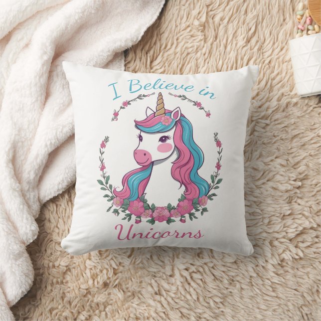 Jag tror på Unicorns Kudde (Filt)