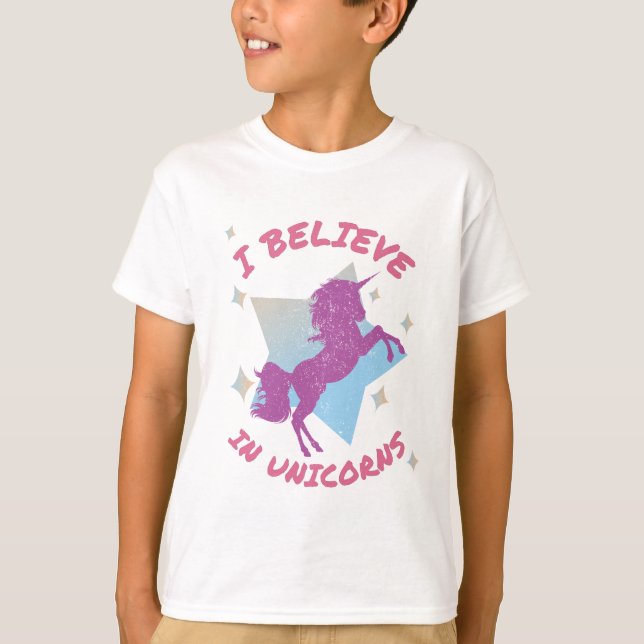 Jag tror på Unicorns T Shirt (Framsida)