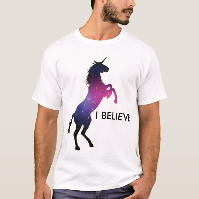 Jag tror på Unicorns Tee Shirt (Framsida)