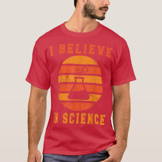 Jag tror på utformningen av den vetenskapliga Vint T Shirt