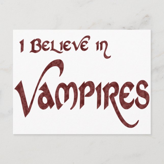 Jag tror på vampyrer vykort (Framsida)