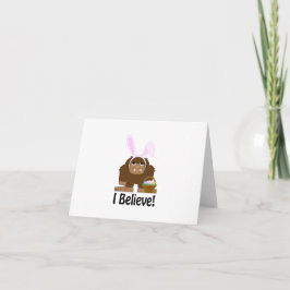 Jag tror! Påsk Bigfoot Helgkort