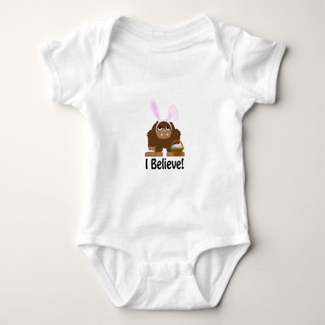 Jag tror! Påsk Bigfoot T-shirt (Framsida)