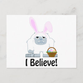 Jag tror! Påsk Yeti Helg Vykort