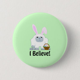 Jag tror! Påsk Yeti Knapp