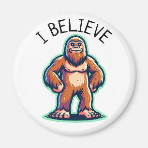 Jag tror Sasquatch Bigfoot Magnet