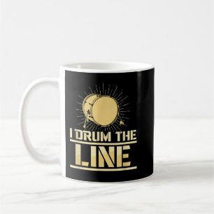 Jag trummar den fina Drumline Band Musician Kaffemugg