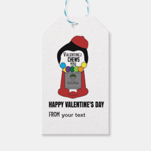 Jag tuggar alla hjärtans dag, Boy Girl Valentine Presentetikett