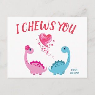 Jag tuggar dig! Classroom Valentine Helg Vykort