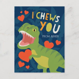 Jag tuggar dig! Classroom Valentine Helg Vykort