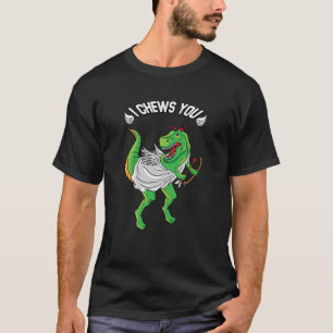 Jag tuggar dig Cupid Rex Dinosaur Dino Heart Valen T Shirt