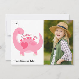 Jag tuggar dig Cute Classroom Photo Valentines day Julkort