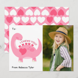 Jag tuggar dig Cute Classroom Photo Valentines day Julkort