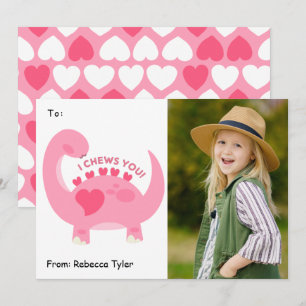 Jag tuggar dig Cute Classroom Photo Valentines day Julkort