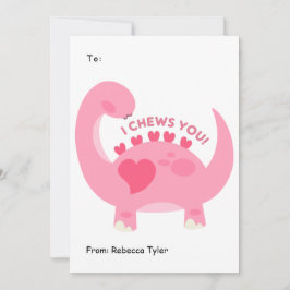Jag tuggar dig Cute Classroom Rosa Valentines day Julkort