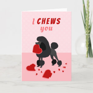 Jag tuggar dig Pudel Valentine Day-Helgdag-kort Helgkort