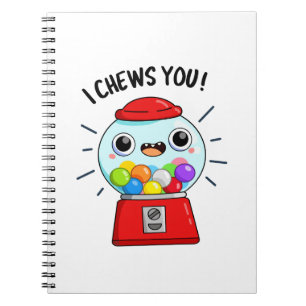 Jag tuggar dig rolig Gumball Machine Puns Anteckningsbok