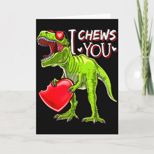 Jag tuggar din Alla hjärtans dag T Rex dinosaurie Kort