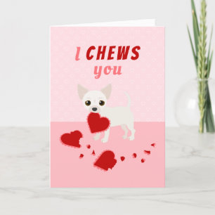Jag tuggar ditt Chihuahua Valentine Day-Helgdag-ko Helgkort
