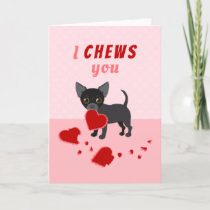 Jag tuggar ditt Chihuahua Valentine Day-Helgdag-ko Helgkort
