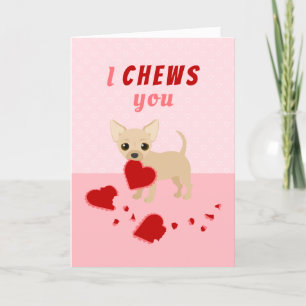 Jag tuggar ditt Chihuahua Valentine Day-Helgdag-ko Helgkort
