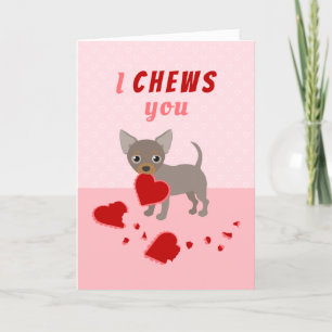 Jag tuggar ditt Chihuahua Valentine Day-Helgdag-ko Helgkort