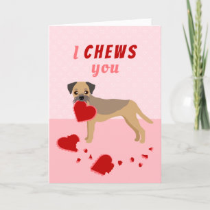 Jag tuggar Gräns Terrier Valentindagen Helgkort