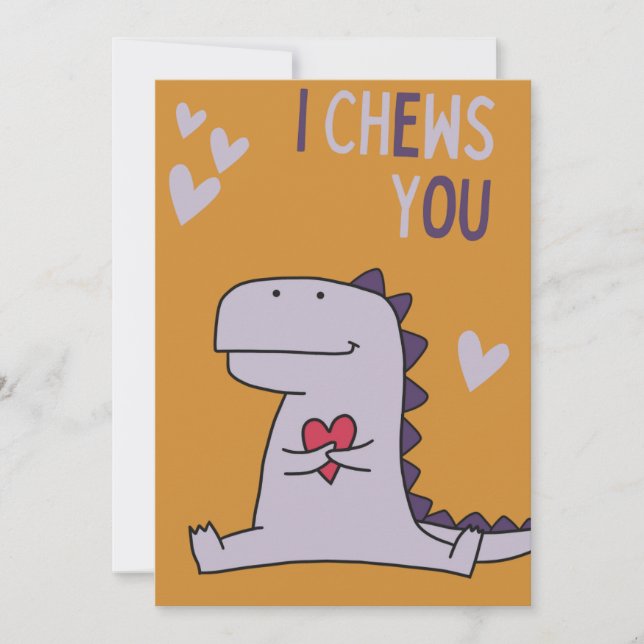 Jag tuggar på dig! Alla hjärtans dags-kort Julkort (Framsida)