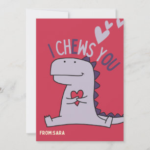 Jag tuggar på dig! Klassrumsvalentin Julkort