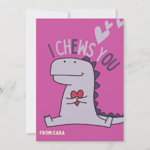 Jag tuggar på dig! Klassrumsvalentin Julkort