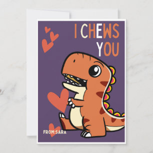Jag tuggar på dig! Klassrumsvalentin Julkort