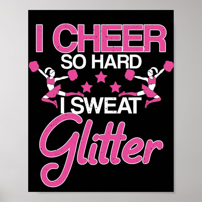 Jag tuggar så hårt att jag svenskar Glitter Cheerm Poster (Framsidan)